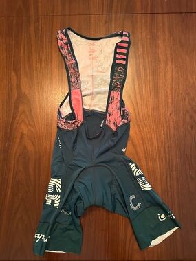 Rapha EF Pro Cycling Bibs Shorts in Hunter Green and Pink